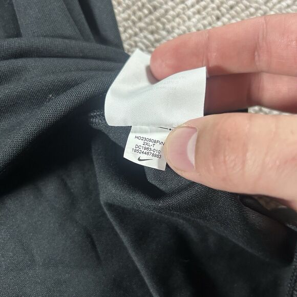 Nike Dri Fit Performance Polo Shirt Men's 2XL Tall Black Golf DC1963-010 - Picture 11 of 12